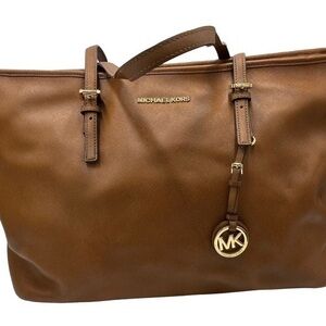 Michael Kors Jet Set Leather Large Laptop Bag Tote Luggage color #30T5GTVT2L